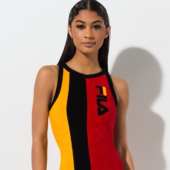 Fila Tops - NWT Fila Dahlia Bodysuit tricolor yellow/red/black
